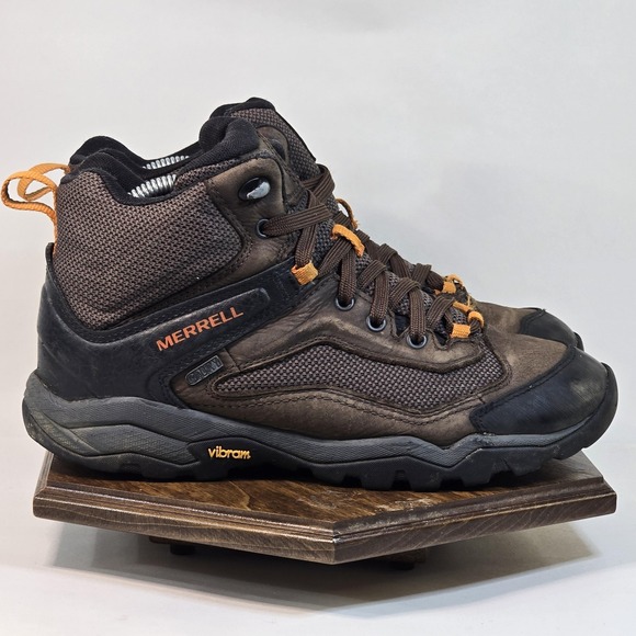 Merrell Hiking Boots Mens Size 7 Slate Black Vibram Trail Mid Gore-Tex J37363 - Picture 1 of 10